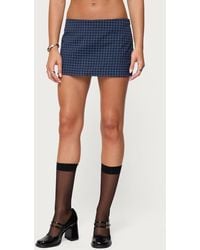 Edikted - Winsley Gingham Mini Skort - Lyst
