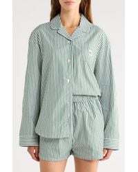 Lacoste - Loungewear Stripe Two-Piece Pajama Set - Lyst