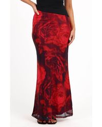 Petal & Pup - Cici Leopard Print Mesh Maxi Skirt - Lyst