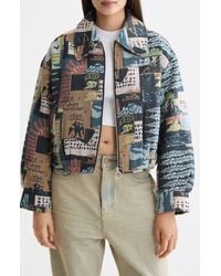 Scotch & Soda - Art Department Collage Cotton Blend Jacquard Jacket - Lyst