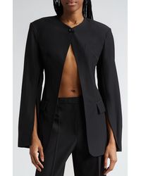 Alexander Wang - Collarless Slit Detailing Tailored Jacket - Lyst