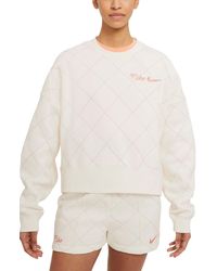 sportswear embroidered glam fleece sweatshirt