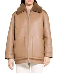 Theory - Genuine Shearling Reversible Coat - Lyst