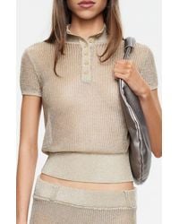 Lioness - Matcha Knit Polo Tee - Lyst