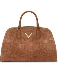 Vince Camuto - Tasha Croc Embossed Leather Satchel - Lyst