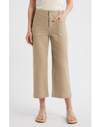 City Blues - Stripe Patch Pocket Crop Wide Leg Pants - Lyst