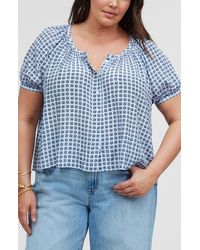 Madewell - Puff Sleeve A-line Top - Lyst