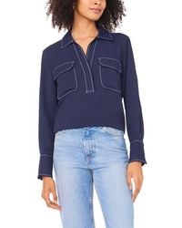 Vince Camuto - Half Placket Popover Top - Lyst