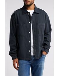 FRAME - Textured Terry Double Pocket Overshirt - Lyst