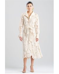 Natori - Crochet Lace Button Down Oversize Shirt Dress - Lyst