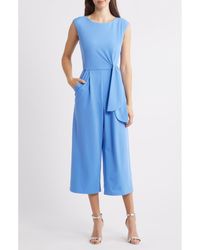 Tahari - Side Knot Scuba Crepe Jumpsuit - Lyst