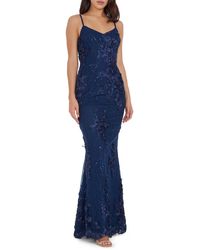 Dress the Population - Giovanna Floral Sequin Mermaid Gown - Lyst