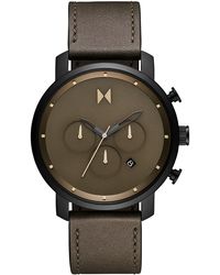 MVMT - Chronograph Leather Strap Watch - Lyst