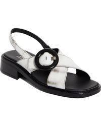 Prada - Re-Edition 1996 Crisscross Calfskin Leather Sandal - Lyst