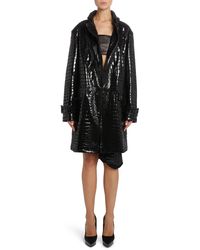 Tom Ford - Croc Embossed Leather Coat - Lyst
