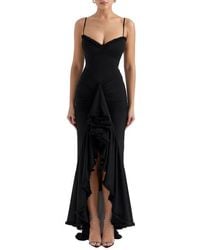 House Of Cb - Gabbi Ruffle Front Gown - Lyst