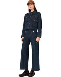 Maje - Wide Jeans With Patch Pockets - Lyst