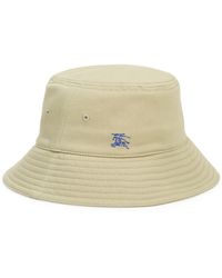Burberry - Ekd Embroidered Cotton Twill Bucket Hat - Lyst