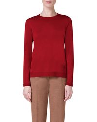 Akris - Fine Gauge Cashmere & Silk Sweater - Lyst