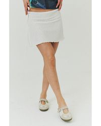 Find Me Now - Addison Side Tie Mesh Miniskirt - Lyst