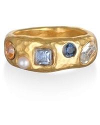 Sequin - Rococo Crystal & Faux Pearl Ring - Lyst