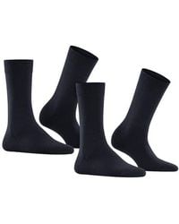 FALKE - Softmerino 2-Pack Virgin Wool & Cotton Blend Crew Socks - Lyst