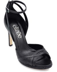 Elizee - Adriana Sandal Leather Platform Heels - Lyst
