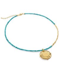 Monica Vinader - Beaded Sun Pendant Necklace - Lyst