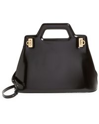 Ferragamo - Wanda Gancini Medium Leather Top-handle Bag - Lyst