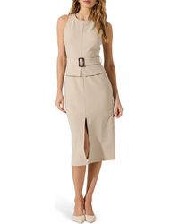 Astr - Belted Layered Dress - Lyst