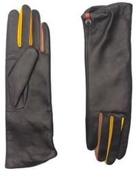 Agnelle - Audrey Midlength Leather Gloves With Contrast Autumn Highlights - Lyst