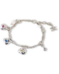 Classicharms - Iris Colored Cubic Zirconia And Freshwater Pearl Charms Bracelet - Lyst