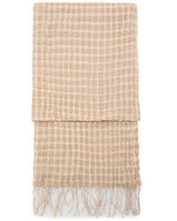 Mango - Fringe Trim Cotton Gauze Scarf - Lyst