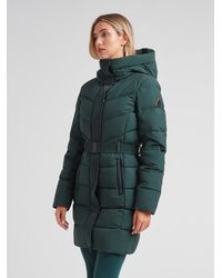 Jacket - Diamond Belted Hooded Down Coat - Lyst