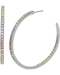 Kurt Geiger - Pastel Crystal Inside Out Hoop Earrings - Lyst