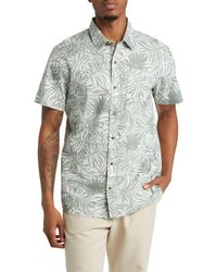 Travis Mathew - Getaway Grove Short Sleeve Stretch Cotton Blend Button-up Shirt - Lyst