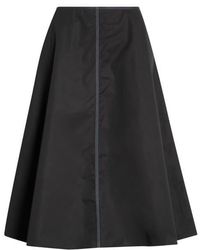 Marni - Contrast Stitch Cotton A-Line Skirt - Lyst