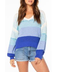 Roxy - Vibes Level Stripe Sweater - Lyst