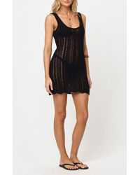LSPACE - Kairi Open Stitch Cover-Up Minidress - Lyst