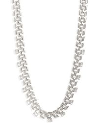 Nordstrom - Chunky Geometric Cubic Zirconia Chain Necklace - Lyst