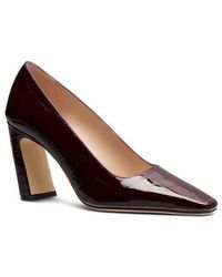 Stuart Weitzman - Stassi Croc Embossed Leather Pump - Lyst