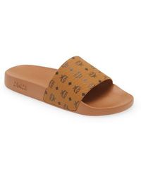 MCM - Monogram Slide Sandal - Lyst
