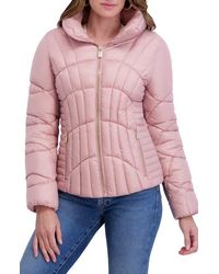 Kensie - Hooded Puffer Jacket - Lyst