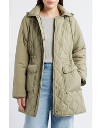 Bernardo - Quilted Jacket With Removable Hood - Lyst