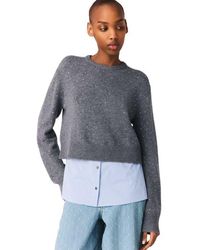 Maje - Removable Rhinestone Trim Sweater - Lyst