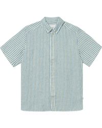 Les Deux - Kris Short Sleeve Linen Button-down Shirt - Lyst