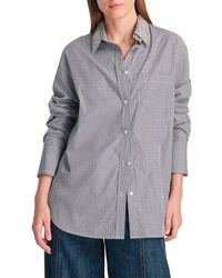 Twp - Big Joe Stripe Crystal Embellished Cotton Button-Up Shirt - Lyst