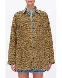 Bayeas - Relaxed Fit Print Denim Shirt Jacket - Lyst