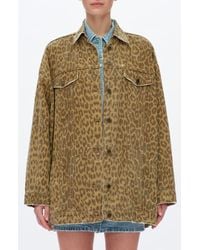 Bayeas - Relaxed Fit Print Denim Shirt Jacket - Lyst