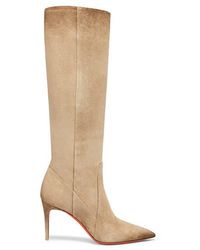Santoni - Suede High-Heel Boot - Lyst